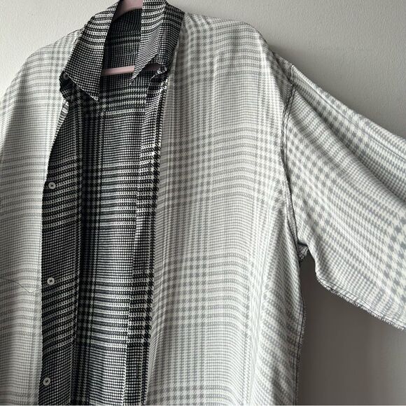 MM6 MAISON MARGIELA CHECK PRINTED DRESS ECRU/BLACK CHECK - Picture 9 of 14